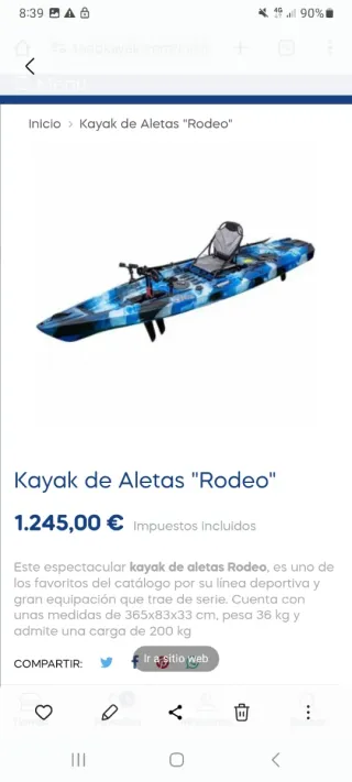 Kayak de pesca Rodeo
