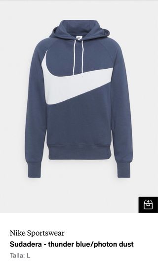 Sudadera Nike Swoosh Azul y Blanca