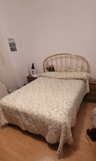 Colcha calidad vintage cama 135 flores + 2 Cojines