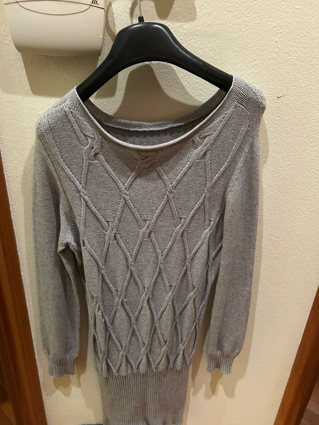 Vestito lana donna grigio