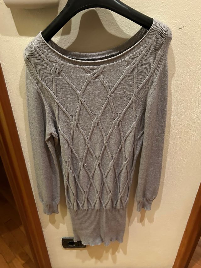 Vestito lana donna grigio