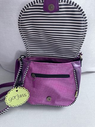 Bolso bandolera Gorjuss niña rosa y morado
