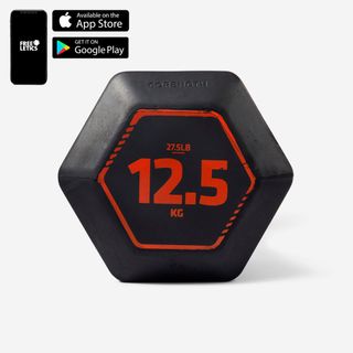 Mancuerna 12,5 kg hexagonal dumbbell musculación cross