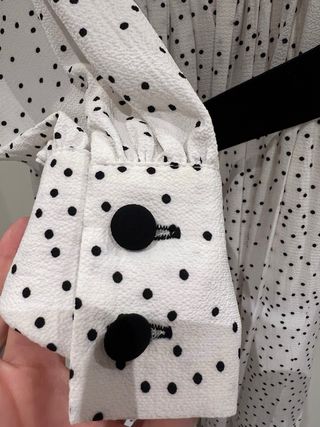 Vestido Zara lunares blanco y negro