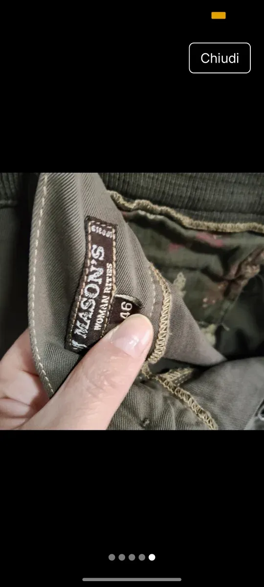 Gonna cargo lunga verde oliva