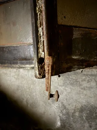 Porticones ventana madera cristal esmirilado