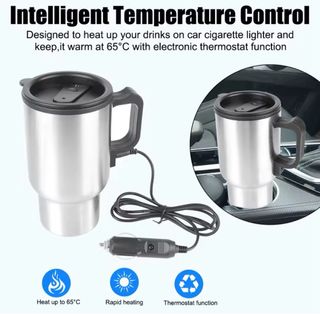 Taza Eléctrica Calentadora Coche 12V 450ml NUEVA