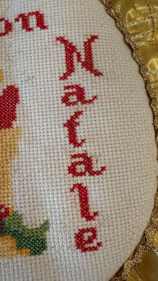 Quadretto punto croce Buon Natale