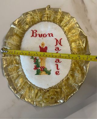 Quadretto punto croce Buon Natale