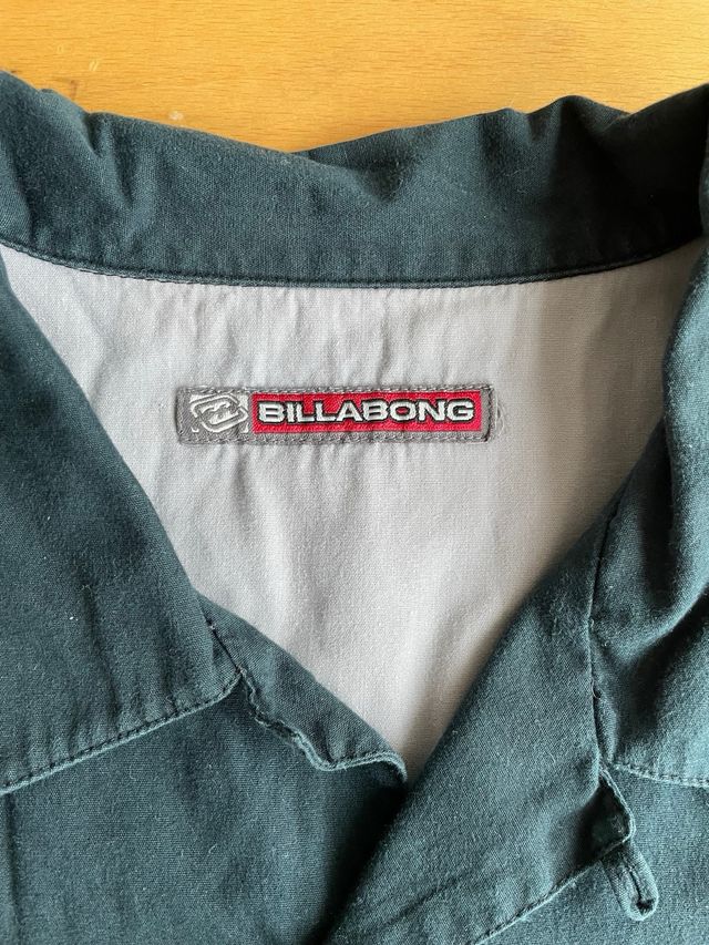 Camisa Billabong Gris y Azul