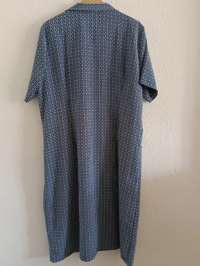 Vestido midi azul y blanco Talla 52 - 6XL