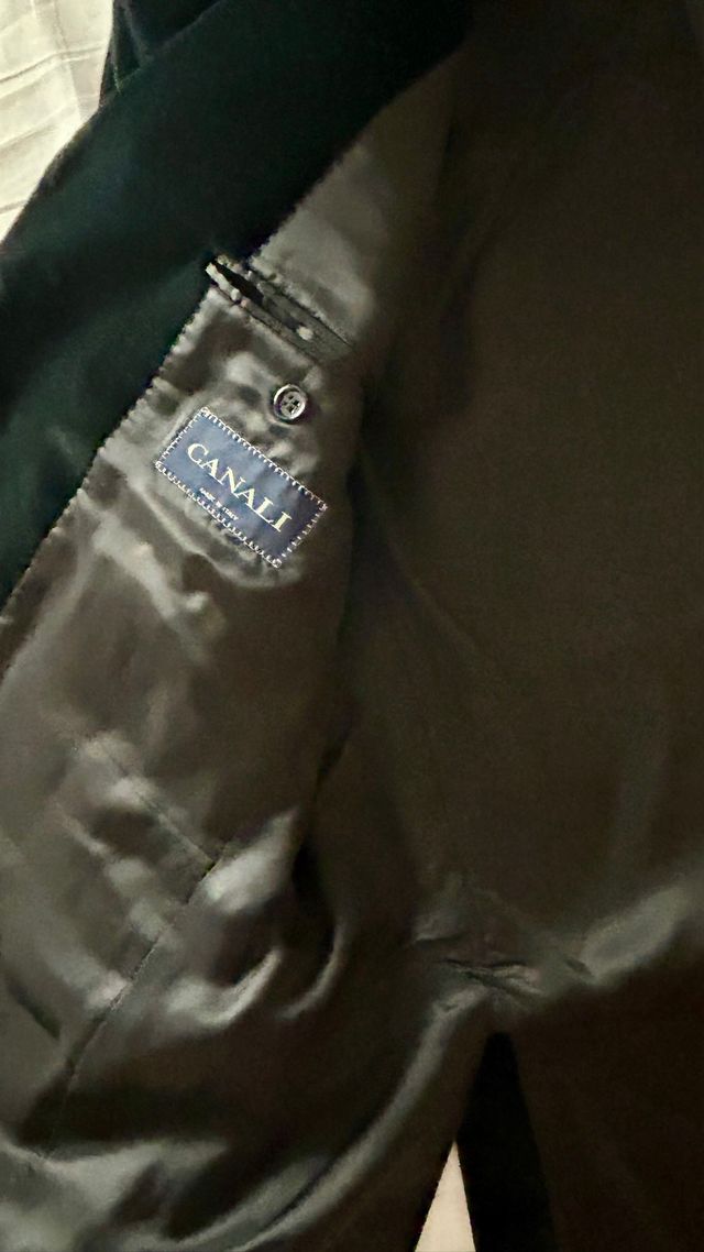 Americana terciopelo Canali Negra Caballero