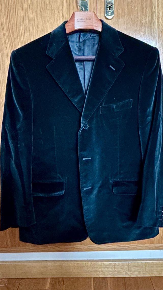 Americana terciopelo Canali Negra Caballero