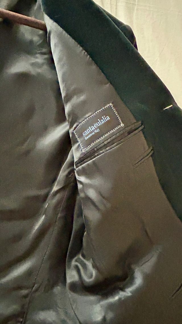 Americana terciopelo Canali Negra Caballero