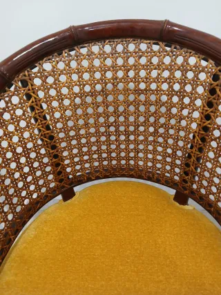 2 Sillones de mimbre y bambú