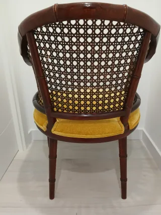 2 Sillones de mimbre y bambú