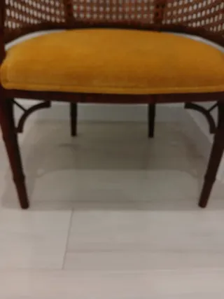 2 Sillones de mimbre y bambú