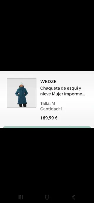 Chaqueta esquí y nieve mujer Wedze 500