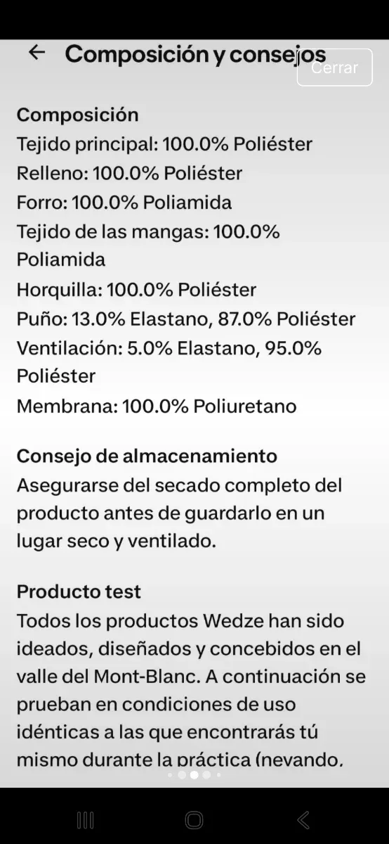 Chaqueta esquí y nieve mujer Wedze 500