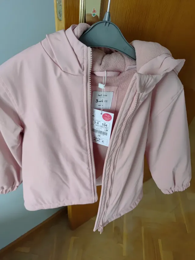 Parka niña rosa talla 3 años
