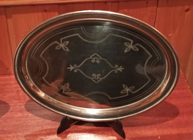 2 Bandejas Alpaca Plateada Hijos de L. Meneses.