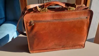 Valigetta The Bridge in cuoio doppia cerniera