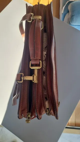 Valigetta The Bridge in cuoio doppia cerniera