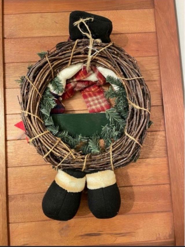 Corona Rosco Navideño Muñeco Nieve ¡NUEVO!