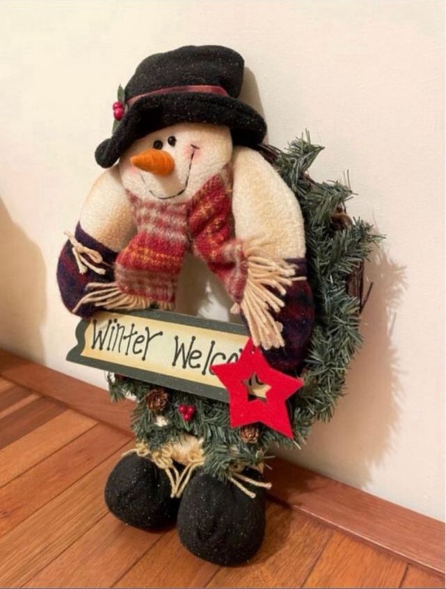 Corona Rosco Navideño Muñeco Nieve ¡NUEVO!