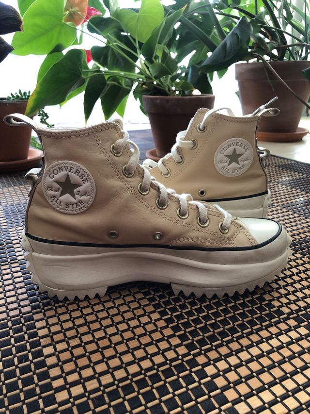 Botas Converse Piel Beige Talla 37,5