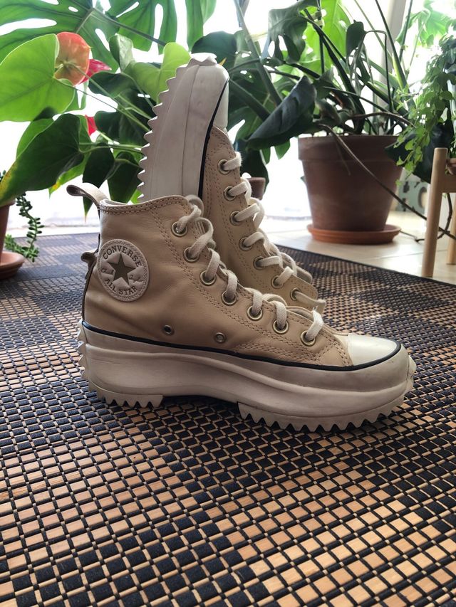 Botas Converse Piel Beige Talla 37,5