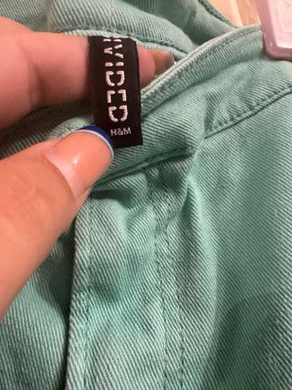 Pantalón vaquero H&M pata ancha verde