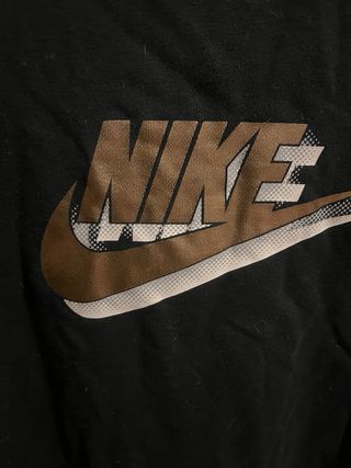 Sudadera Nike Negra Cremallera Dorada Talla M