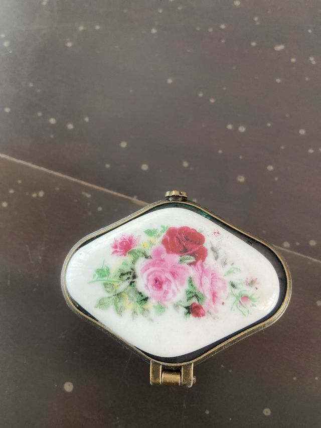 Cajitas cerámica miniatura motivos florales