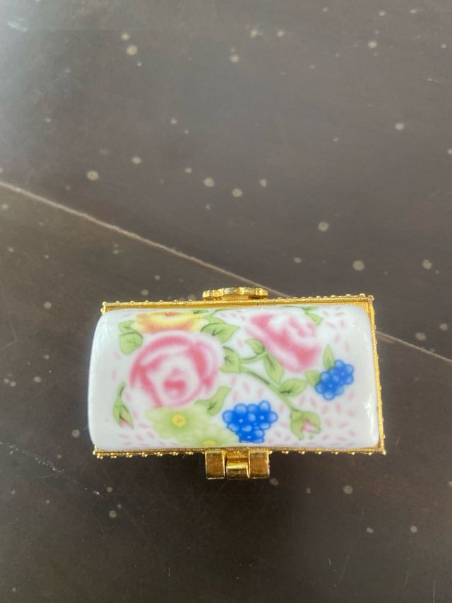 Cajitas cerámica miniatura motivos florales