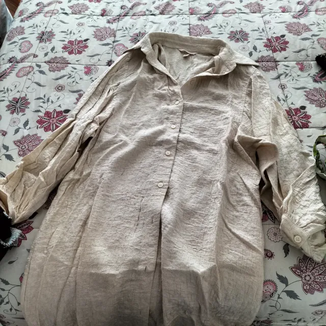 Vestido camisero rayas rosa y blanco Talla M