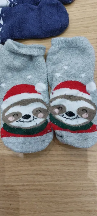 5 paia di calzini antiscivolo  natalizi 1-2anni