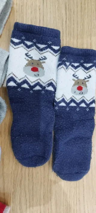 5 paia di calzini antiscivolo  natalizi 1-2anni