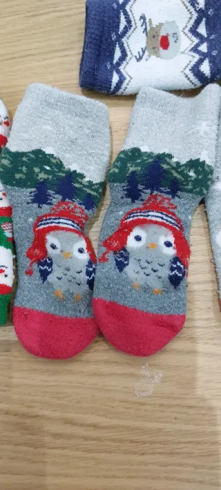 5 paia di calzini antiscivolo  natalizi 1-2anni
