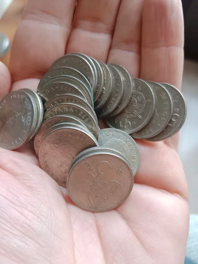 Monedas 5 pts 25 unidades época Juan Carlos