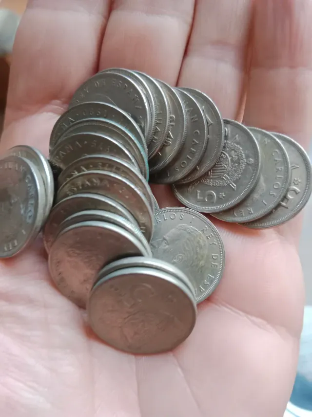 Monedas 5 pts 25 unidades época Juan Carlos