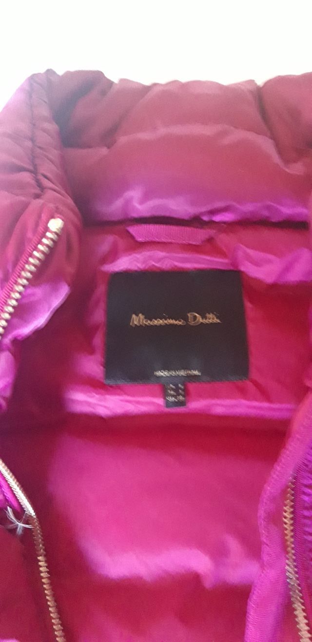 Cazadora plumífero Massimo Dutti cereza