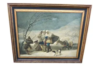 Oleo La Nevada Francisco Goya Repr