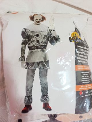 Disfraz Payaso IT. Talla S. Adulto o Adolescente.