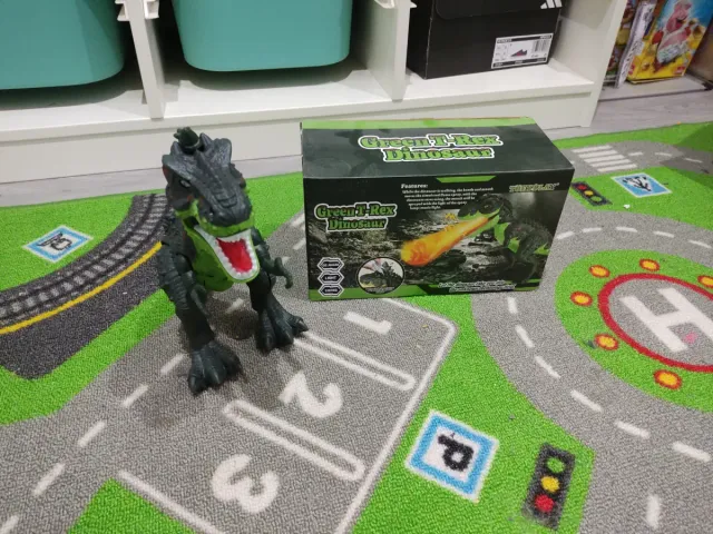 Dinosaurio T-Rex con sonido, movimiento y fuego