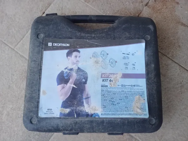 Mancuernas musculación con discos y maletín