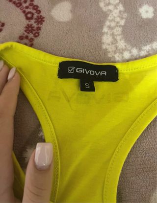 Canottiera Gialla Fluo Sport Taglia S