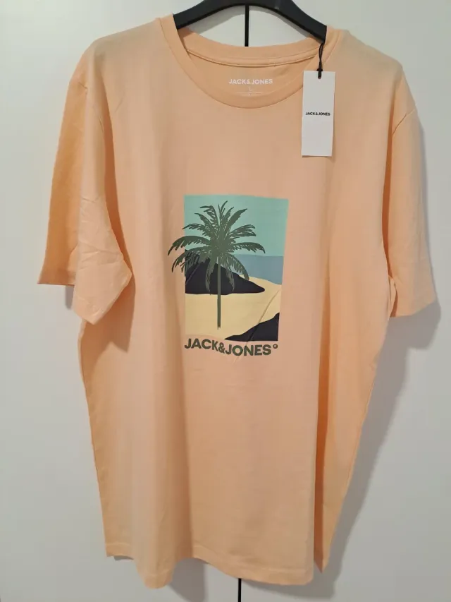Camiseta Jack & Jones Estampada Palmera Talla L