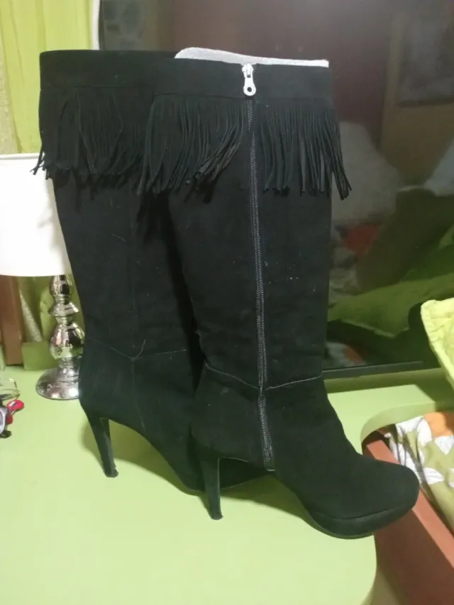 Botas Pedro Miralles Piel Ante Negras Talla 38