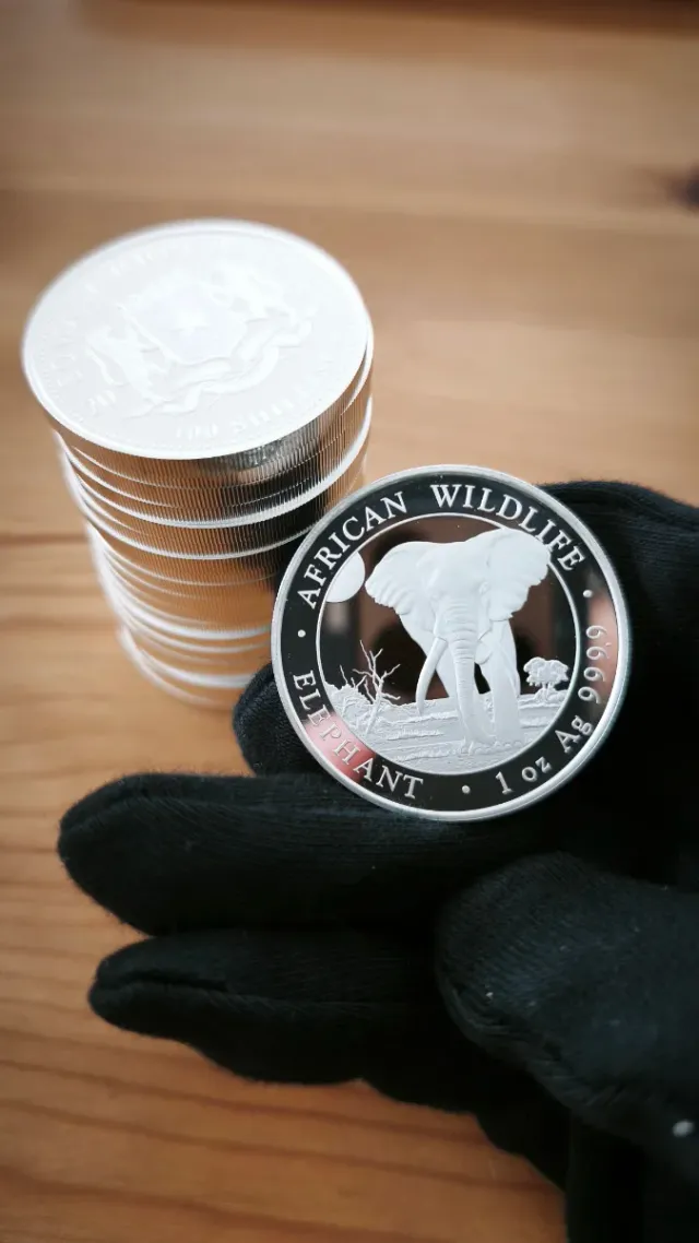 Moneda Plata 1 Oz ELEFANTE Somalia 2025